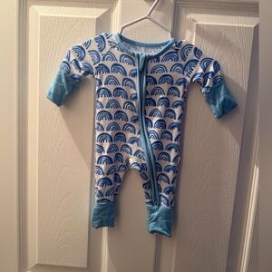Little Sleepies  Blue Rainbow zippy